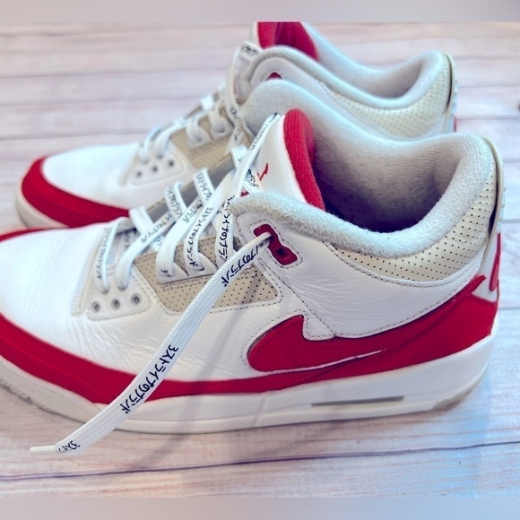 Nike Air Jordan 3 Retro TH Tinker Hatfield Size 11 CJ0939-100 White Red No box - Picture 3 of 6